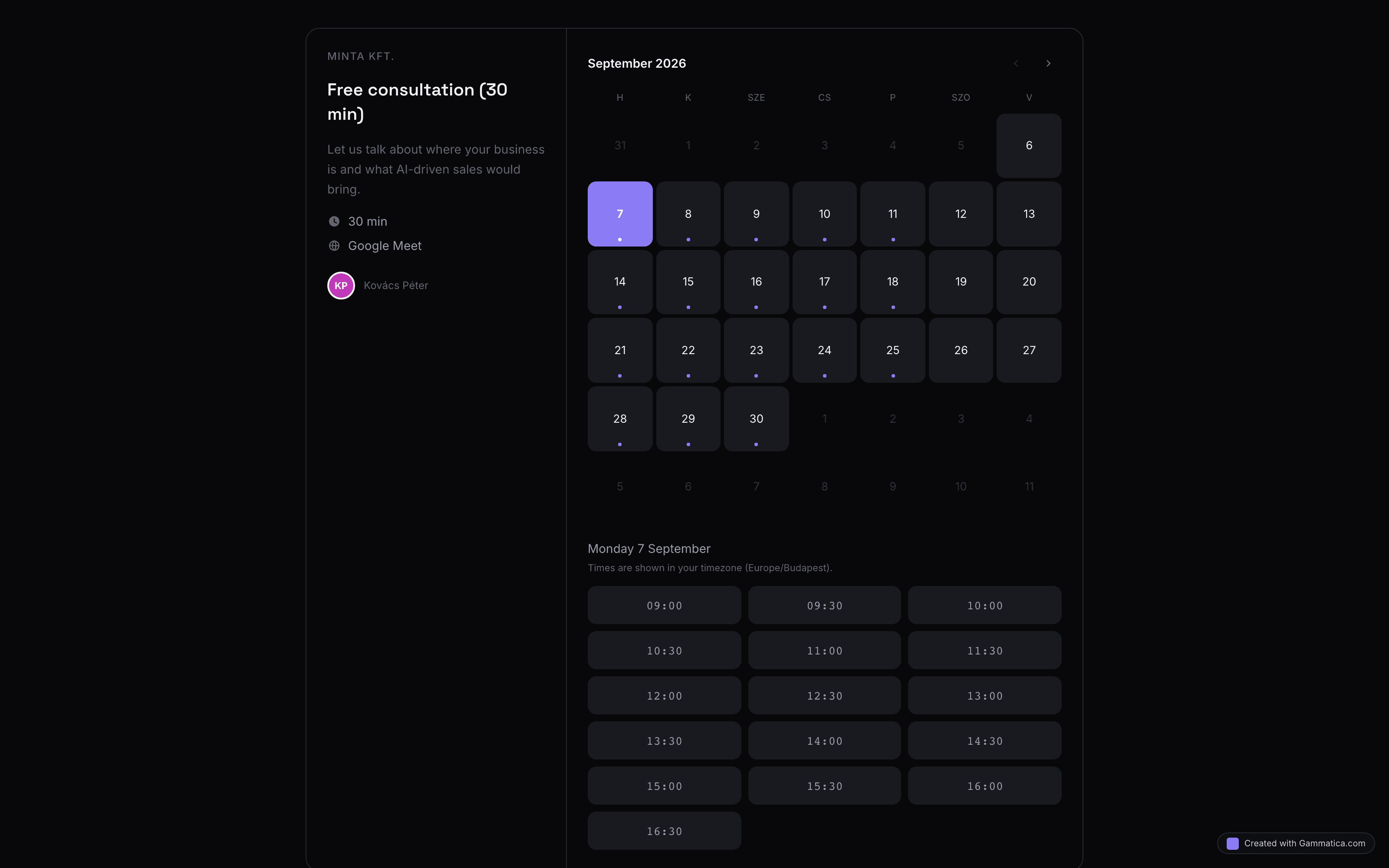 A booking system that is one with your CRM.