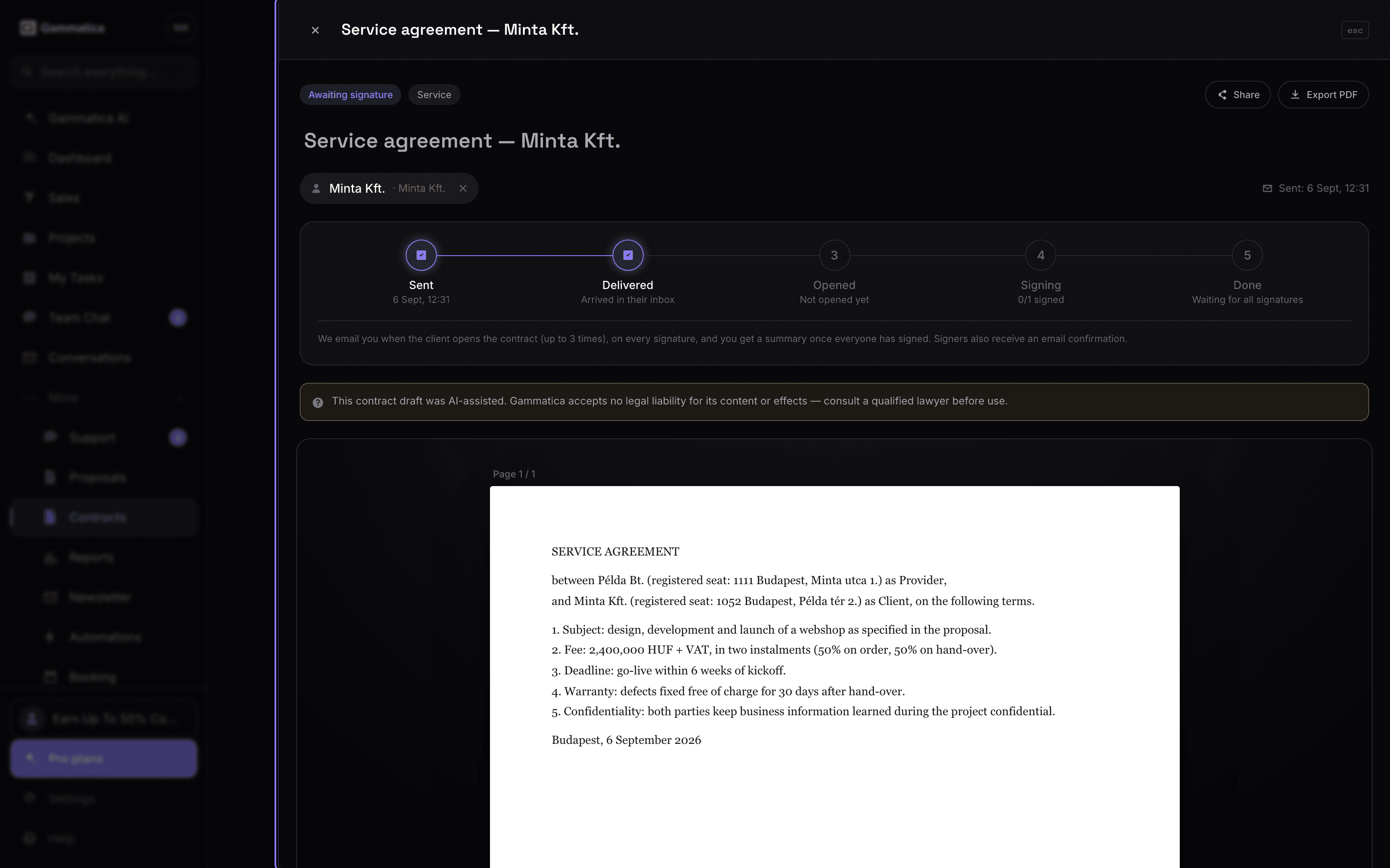 Online contracts, signed with no printer involved.