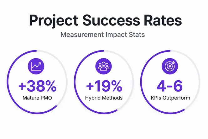 Infographic with project success statistics