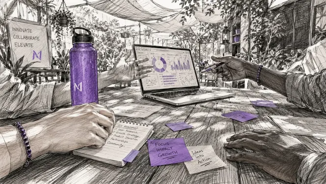 Hands using digital devices for AI PDF exports