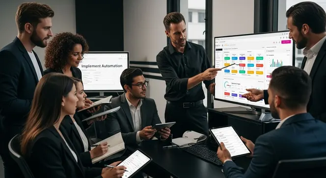 automation software, team training, workflow dashboard