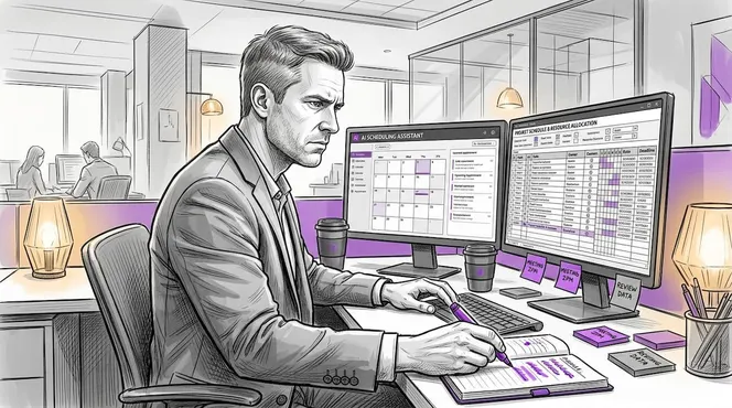 Person using AI tool for workflow tasks