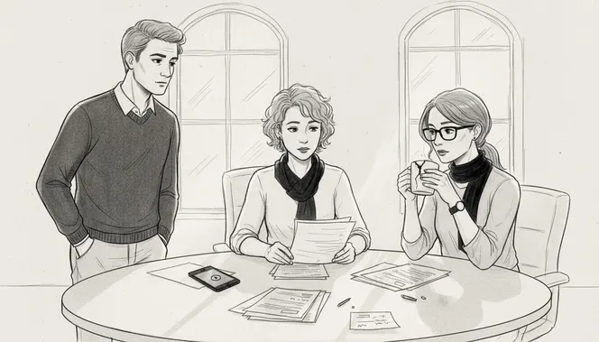 Team hesitating during a project discussion
