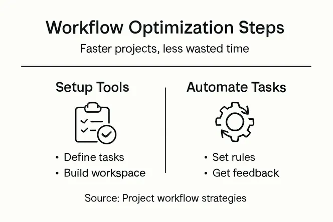 Infographic shows steps for workflow optimization