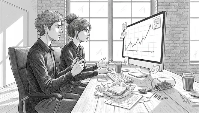 Two marketers review campaign analytics