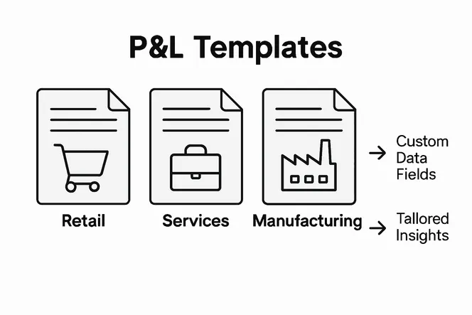 Industry PL template variation infographic