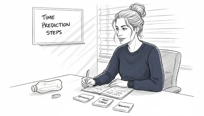 Woman compares optimistic and pessimistic estimates
