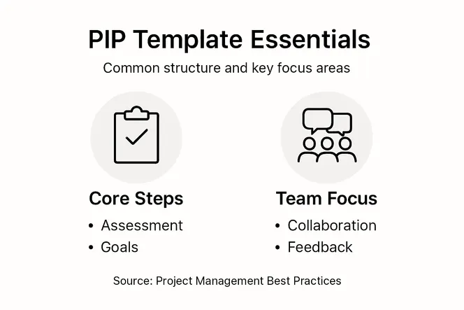 Infographic explaining PIP template components