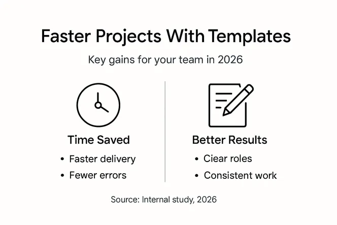 Infographic highlighting time saved and better results